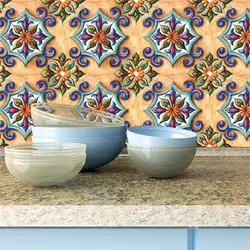 6 шт. геометрический шкафы плитки Стикеры s ПВХ Кухня жиронепроницаемый, водонепроницаемый настенный Стикеры Ванная комната декор для пола