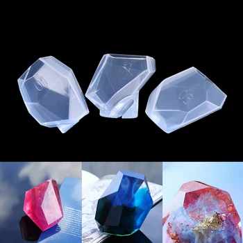 

NEW Gem Tangent Plane Pendant Shaped Silicone Jew Mold Resin irregular Stone epoxy into mold