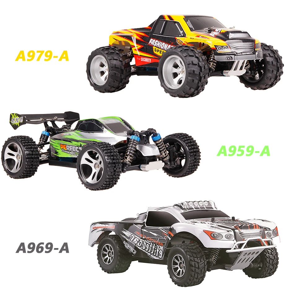 Wltoys A959A/A969A/A979A 1:18 внедорожник Радиоуправляемый автомобиль 2 4G 4WD 45 км/ч