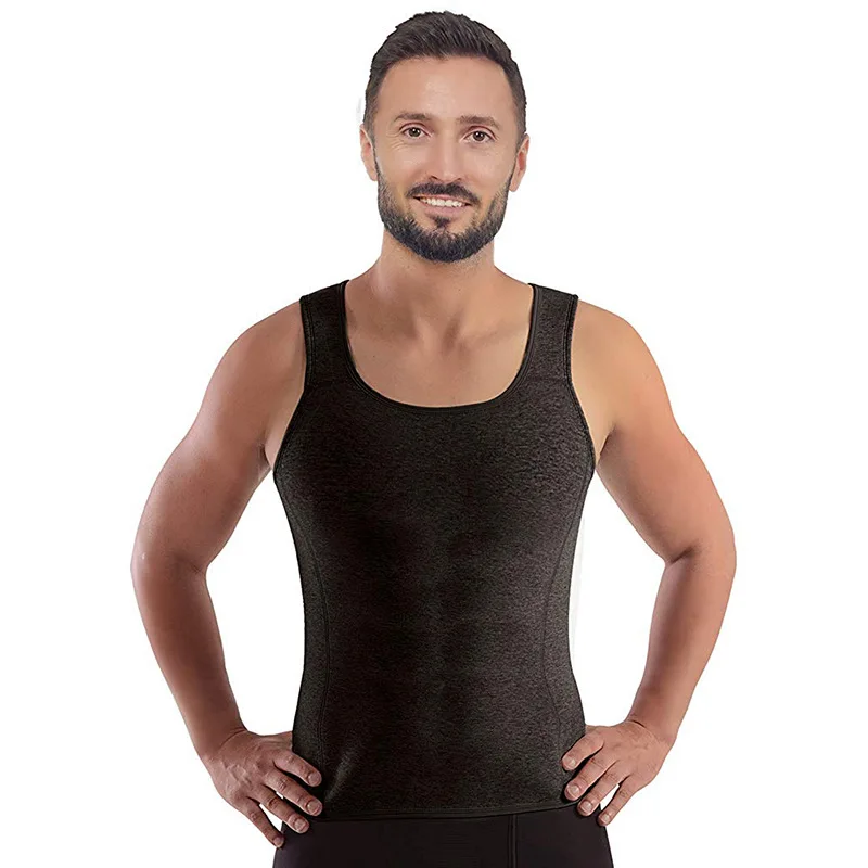 Men's Quality Fitness Vest Slim Body Polymer Sauna Corset Quick-Drying Sportwear Waist Trainer Shapewear Body Building Tank Tops