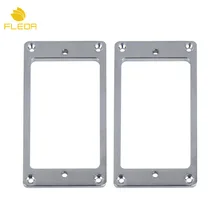 FLEOR 2pcs металлический плоский гитарный звукосниматель «хамбакер» кольцо рама с монтажным кольцом хром для Аксессуары для электрогитары, большой пикап кольцо