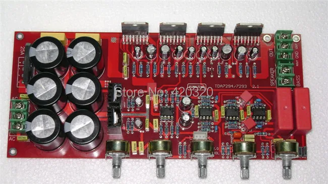

TDA7294 amplifier board 2.1 channel TDA7294 amplifier 2*80W+160W subwoofer with potentiometer