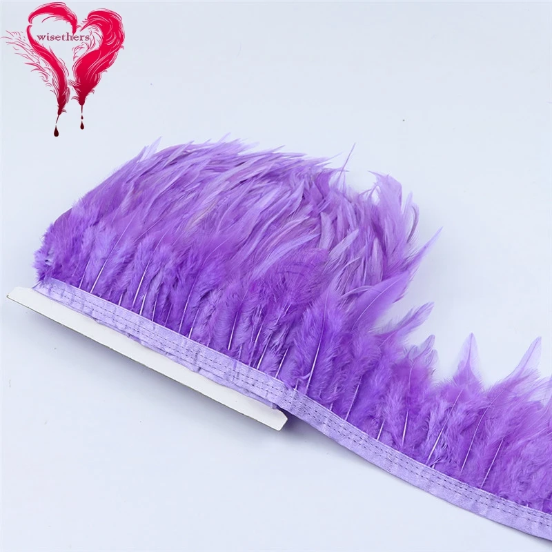 

28 Colors 1 Meter Width 3-5 6-8 Inches Fancy Dyed Colorful Chicken Cock Rooster feather Lace Trim Fringe Trimming For Dresses
