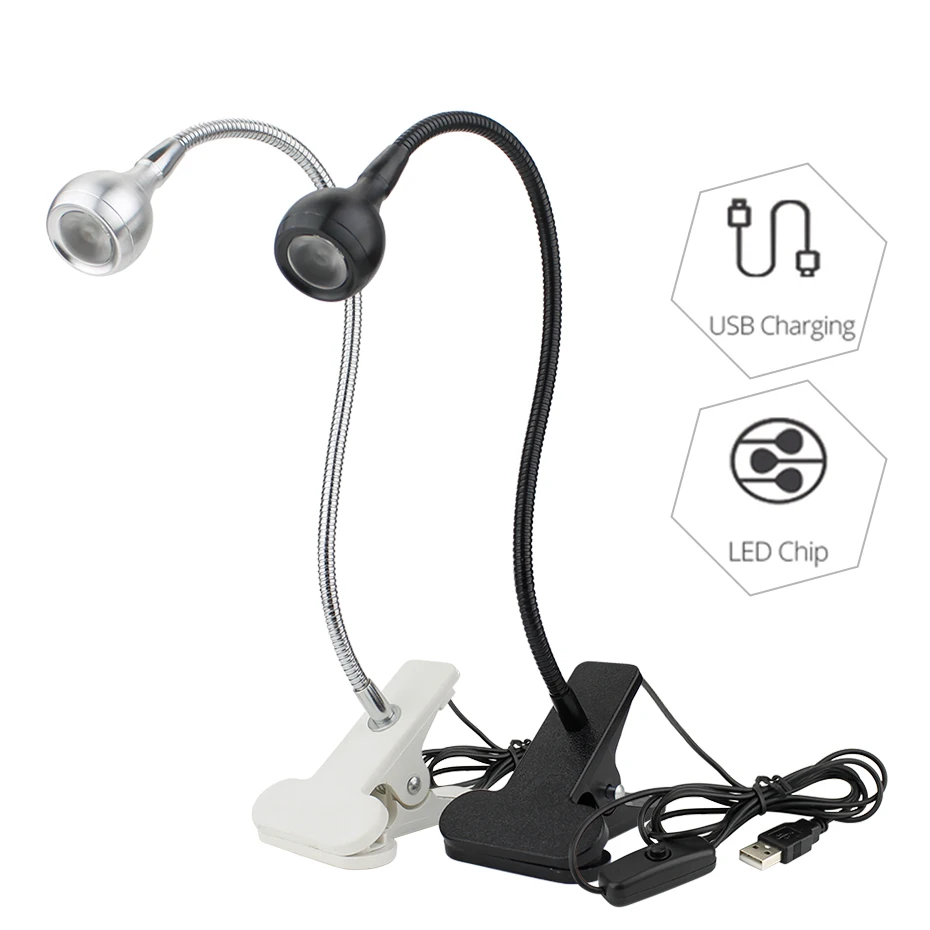 

Flexible USB Rechargeable LED Book Light DC5V 3W Clip Light for Study Eye-Care Lightweight LED Reading Light for Bookworms Kids