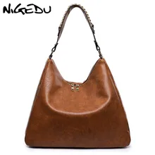 NIGEDU роскошные сумки для женщин вместительные сумки дизайн цепи женские сумки на плечо большой емкости из мягкой кожи женские большие сумки черные bao