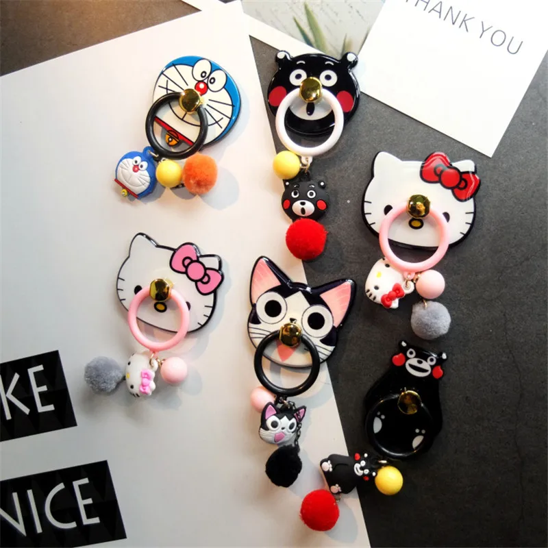 Cute cartoon bear Rabbit Kitty 360 Degree Finger Ring Mobile Phone Smartphone Stand Holder For iPhone Samsung all Smart Phone