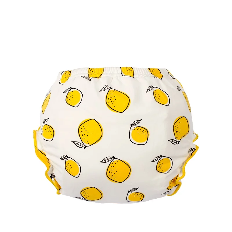 cartoon cotton pear fruit print elastic waistband baby underwear