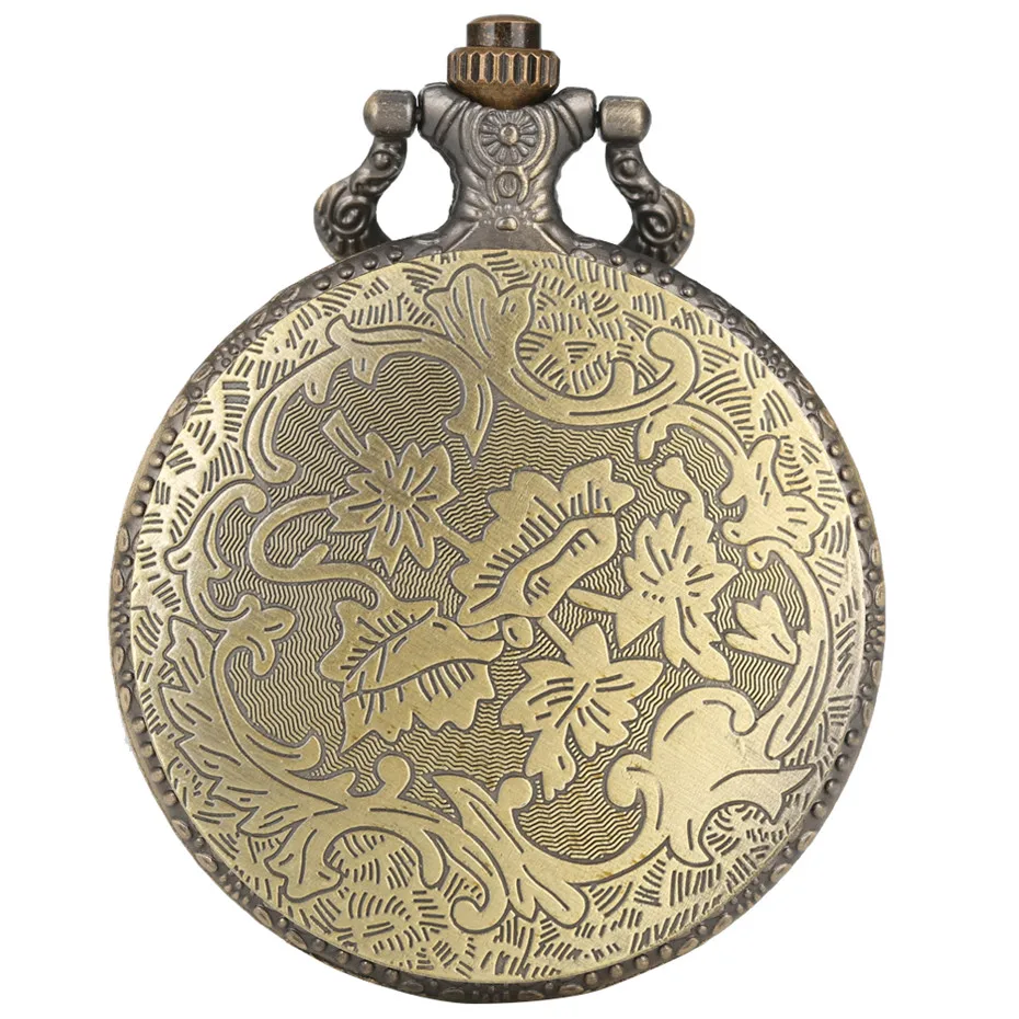 Панк Винтажный динозавр дисплей кварцевые карманные часы крутое ожерелье из бронзы часы уникальная антикварная Подвеска часы Подарки для
