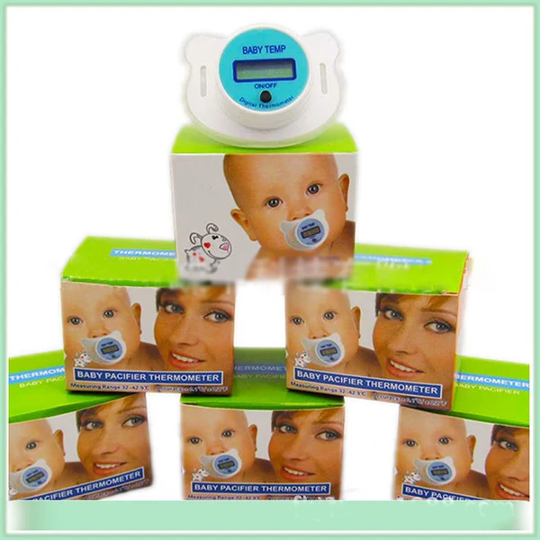 Safe Practical Mouth Nipple Temperature Baby LCD Digita Pacifier Thermometer