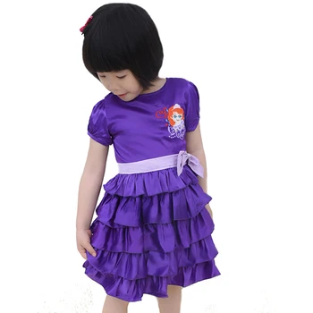 

Summer Baby Girl Clothes Dress Cartoon Sofia Pattern Girls Clothing Short-sleeve Kids Princess Dresses Children Costume