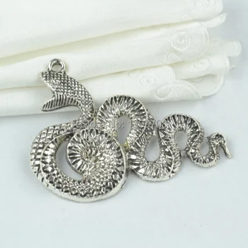 

Wholesale 20pcs metal tibetan silver charms snake pendants hand made supplies fit necklaces bracelets jewelry making Z42802