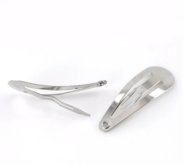 

Doreen Box hot- Prong Snap Hair Clips Silver Tone 3.1x1.1cm,100PCs (B22101)