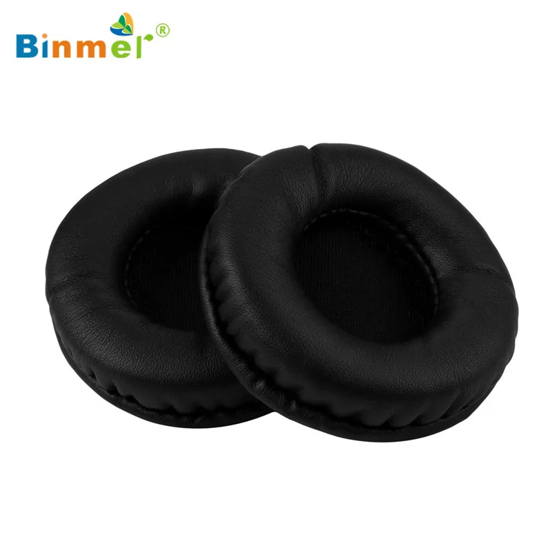 

Hot-sale BINMER Black 1 Pair Protein Leather Headphone Pad Replacement For 70mm Headphones Ear Pads Cushions Cover