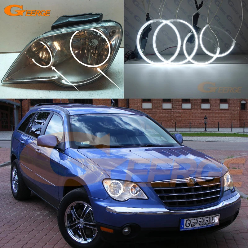 Для Chrysler nicfica 2007 2008 галогенные фары отличные ангельские глазки Ультра яркое освещение CCFL ангельские глазки комплект