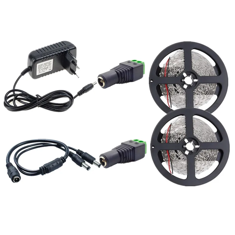 Светодиодная ленсветильник 5 м 10 15 SMD 2835 12 В постоянного тока 60 светодиодов/м