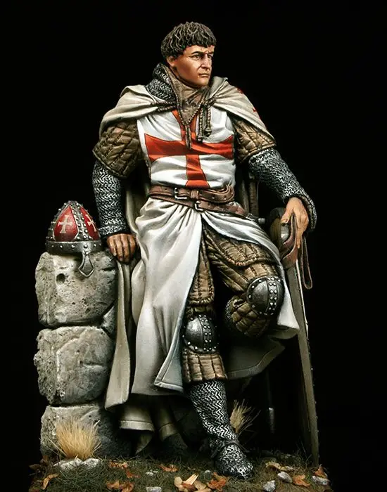 

1/24 Scale Resin Figure Crusader at rest 75mm