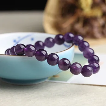 

Natural fantasy amethyst single ring bracelet