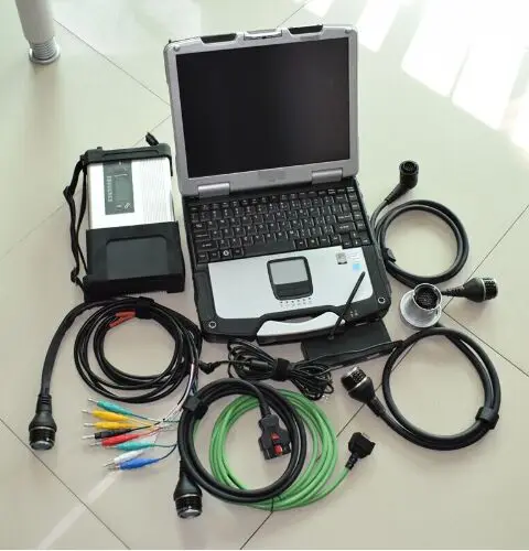 MB Star C5 SD Подключение C5 с новейшим программным обеспечением,12 диагностический инструмент mb star c5 vediam/X/DSA/DTS с ноутбуком CF30