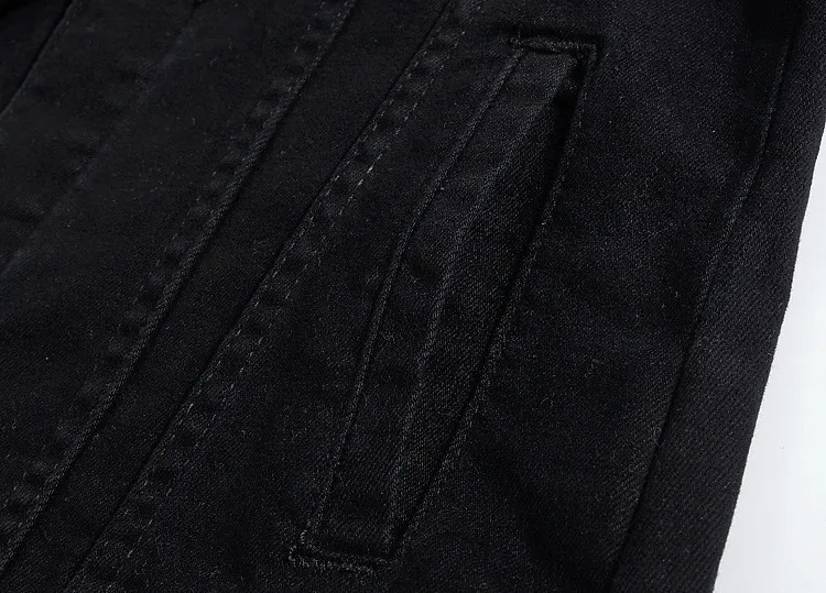 Повседневное Для мужчин Slim Fit джинсовая куртка Ретро Омывается накладной карман с длинным рукавом однотонные джинсовые куртки и пальто для