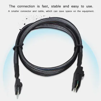 

Cabledeconn Slim sas38p to mini sas36p SFF-8654 to SFF-8087 Server Hard Disk Transmission Cable 0.5M 1M