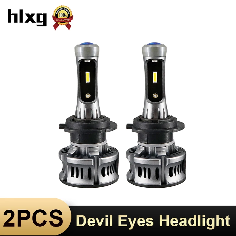 HLXG CSP Devil Angel Eyes H7 светодиодная фара 9005 HB3 автомобильная лампа 9006 HB4 LED H11 H8