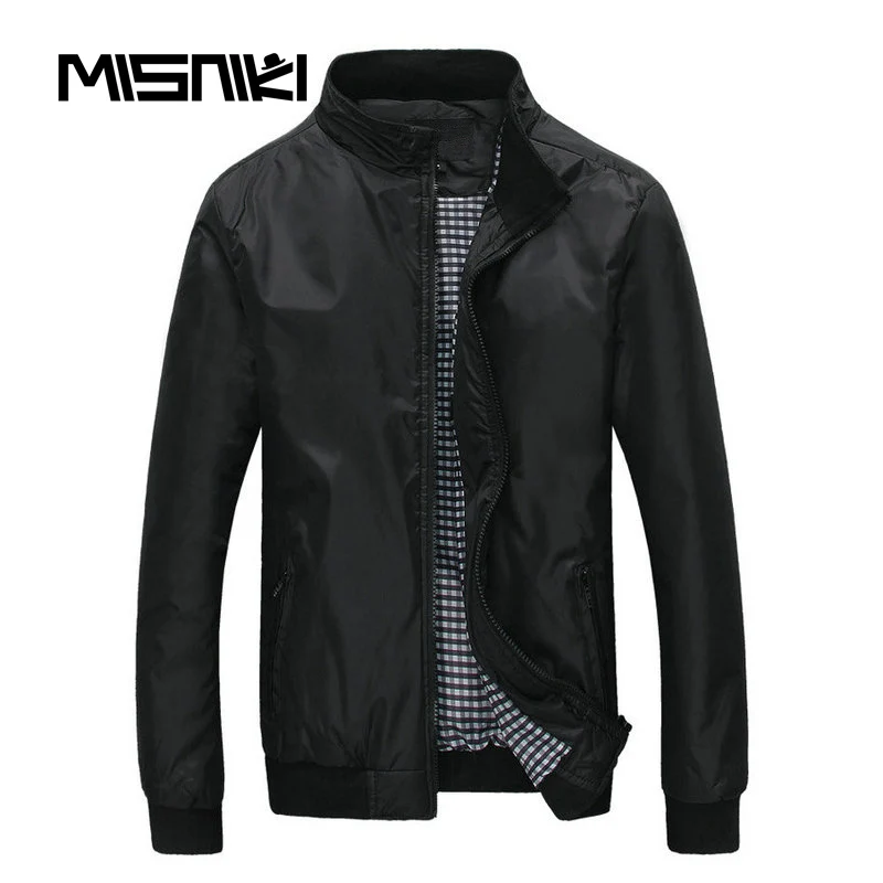 MISNIKI Spring Autumn Bomber Jacket Men Casual Lightweight
