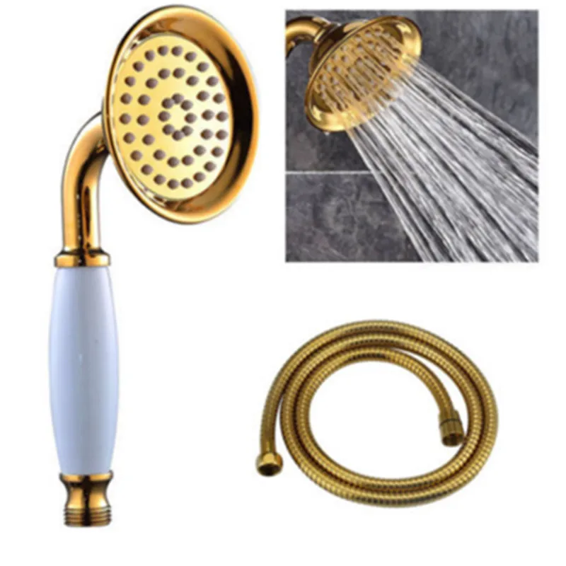 Hot sell Luxury brass gold Telephone Hand Held Shower Head set with