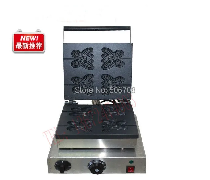 

Free shipping~110V / 220v Electric 4 pcs/plate butterfly shape waffle maker waffle stick