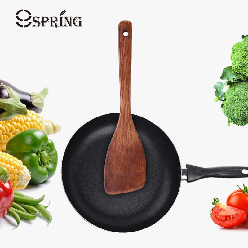 

32cm Wood Spatula Long Handle Kitchen Turner Scraper Wood Turner Cooking Utensils for Non-stick Cookware Wooden Kitchen Utensils