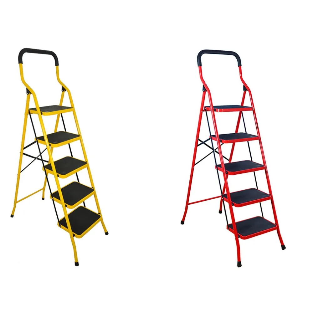 5 Steps Step Ladder Foldable Safety Ladder Non Slip For Kitchen Garage Household Step Ladder Home Furniture Steps Ladder DQTY05