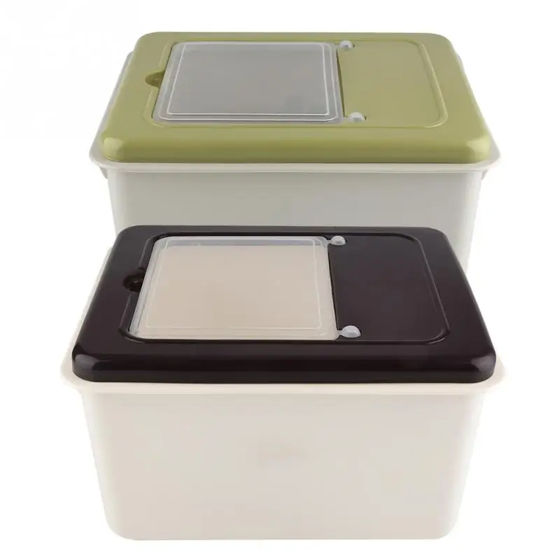 

Portable Rice Storage Bin Kitchen Plastic Cereal Grain Bean Food Storing Box Food Container