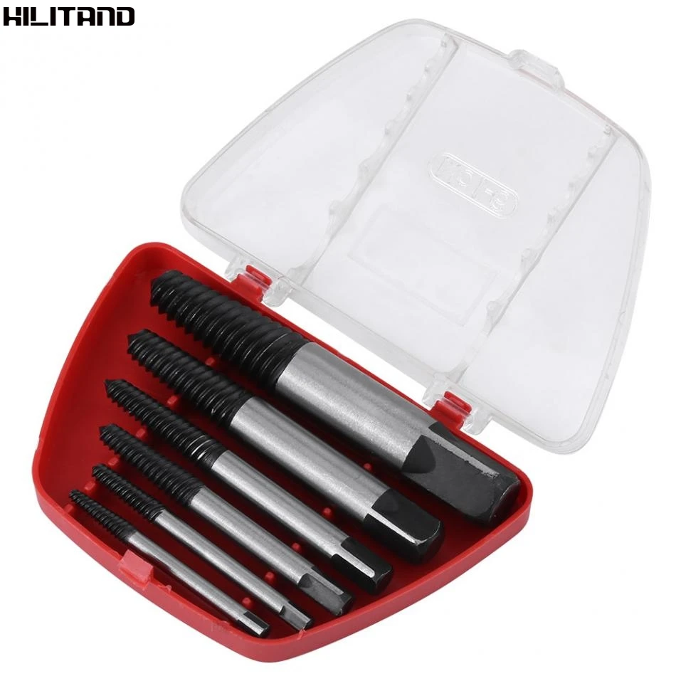 6pcs HSS Damaged Screw Extractor Bolt Stud Remover Tools Household Drill Bit Set | Инструменты