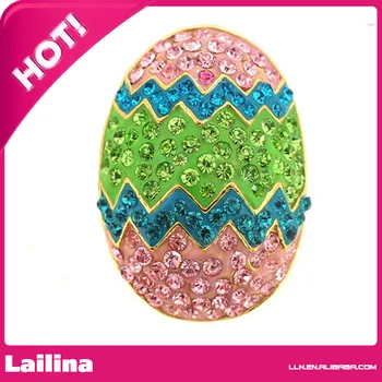 

Easter Egg Crystal Pin Brooch
