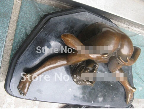 free shipping larger nudes air captivating Beautiful naked sexy woman on stone Bronze Statue