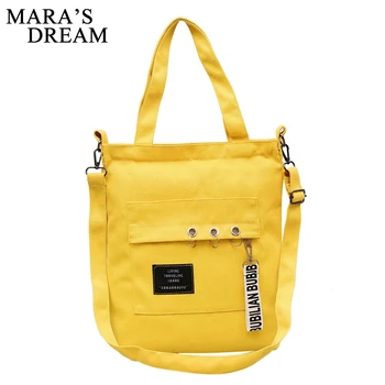 

Mara's Dream Women's Canvas Handbag Solid Shoulder Messenger Bag Ladies Satchel Tote Bags Crossbody bag for Female Beach bags