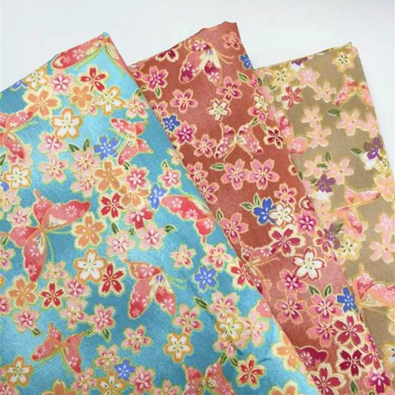 3pcs/lot 100% Cotton fabric Spring Garden Butterfly &amp Flowers Printing sewing tissu Handmade DIY Doll Cloth bundles | Дом и сад