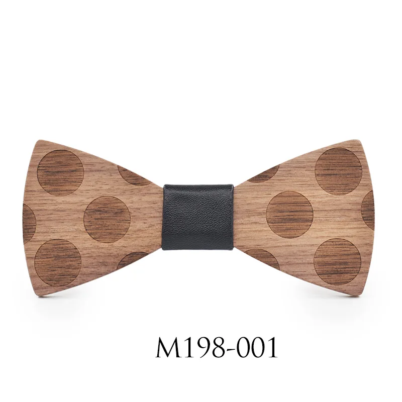Новое поступление, стереоскопический деревянный галстук-бабочка для мужчин, классические деревянные галстуки-бабочки, креативный деревянный галстук-бабочка ручной работы, Gravata - Цвет: 001
