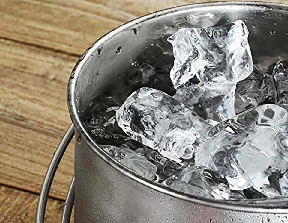 Icestchef с двойными стенками для льда ведро с щипцы для льда из нержавеющей стали для шампанского Ковш контейнер для вина барные инструменты 1.2L/2L/2.8L