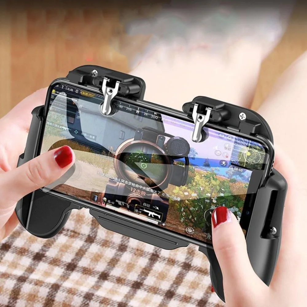  Mobile Gaming GamePad Cooler Cooling Fan Fire PUBG Mobile Game Controller Gamepad Joystick Metal L1