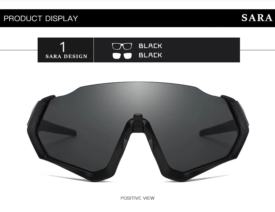 SARA, большие мужские солнцезащитные очки, спортивная Большая оправа, черные солнцезащитные очки, ветрозащитные очки, женские модные очки с зеркальным покрытием для вождения