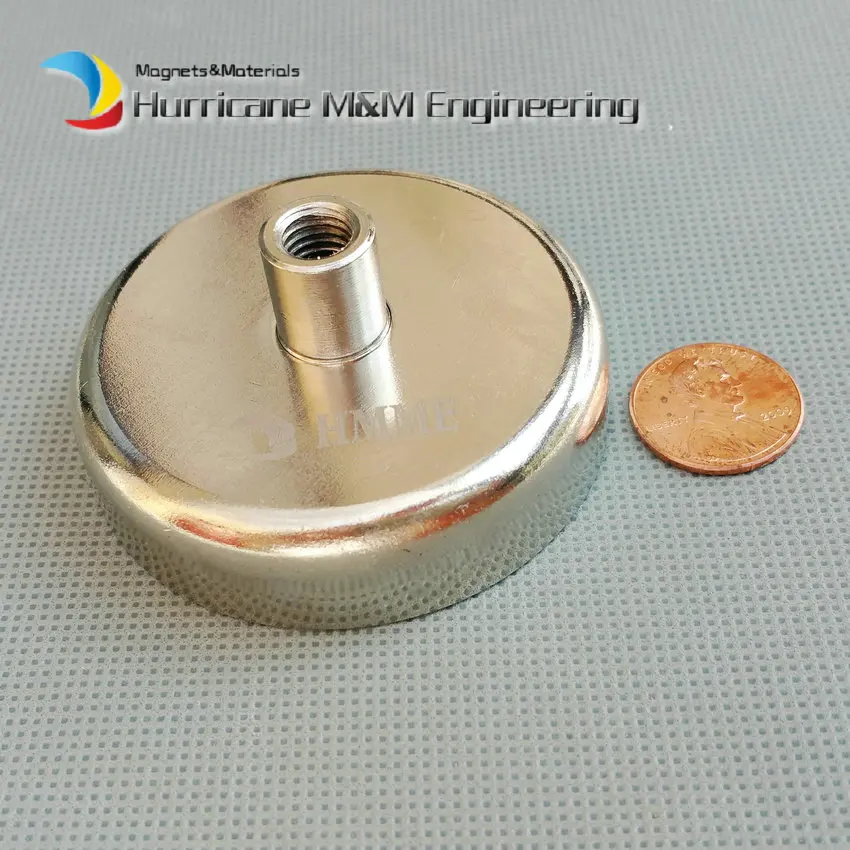 

4pcs Mounting Magnet Dia 60mm Magnetic Pots with Thread Neodymium Permanent Strong Holding Magnet
