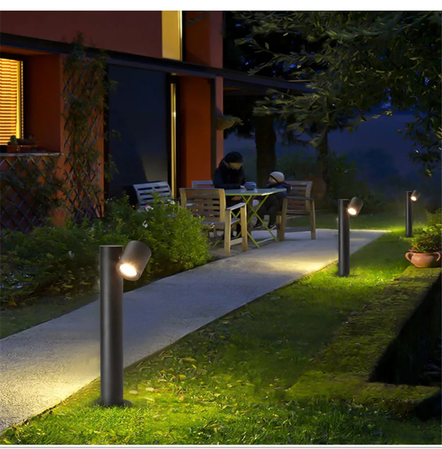 Thrisdar Adjustable Outdoor Garden Lawn Lamp Waterproof Landscape Pathway Lawn Spotlight Street Park Villa Holiday Pillar Light