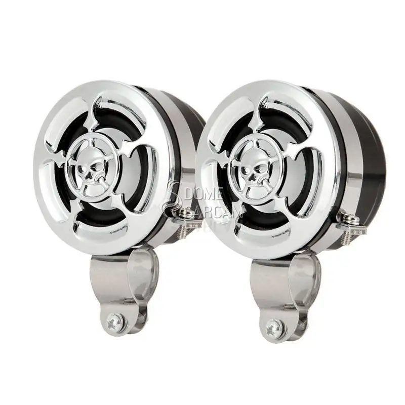 

Skull Amplifier Radio MP3 Handlebar Mount Motorcycle Speakers For Yamaha Harley Honda Suzuki ..., also street bike cruiser etc