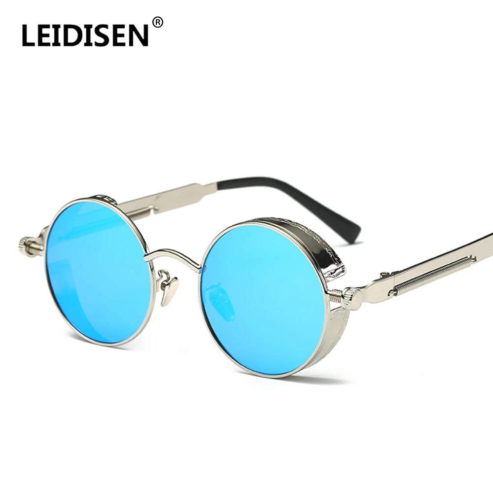 LEIDISEN Polarized Motorcycle Glasses Steampunk Retro Sunglasses Vintage Round Moto Goggles Aviator Biker Riding Driving Eyewear LEIDISEN Polarized Motorcycle Glasses Steampunk Retro Sunglasses Vintage Round Moto Goggles Aviator Biker Riding Driving Eyewear