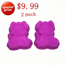 20*16,5*4 CM 70G 2 teile/los Schöne Hund Backform 3D Silikon Backform werkzeuge Für Back Kostenloser Versand