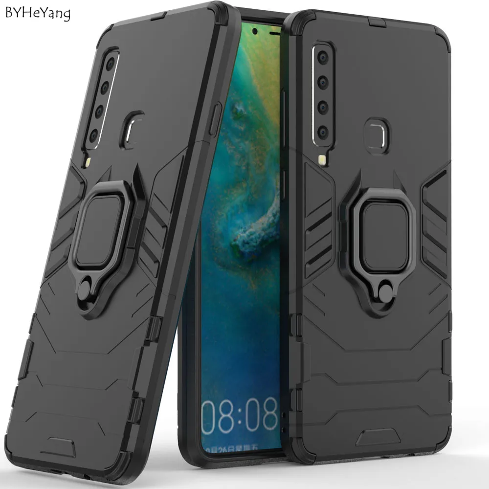 Магнитный автомобильный держатель BYHeYang чехол для Samsung Galaxy A9 2018 с кольцом A920F A920