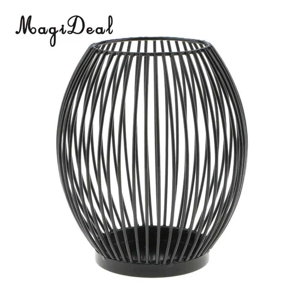 Vintage Iron Candle Holder Case Tea Light Votive Candle Holder Centerpiece 8x4inch, Home Centerpiece
