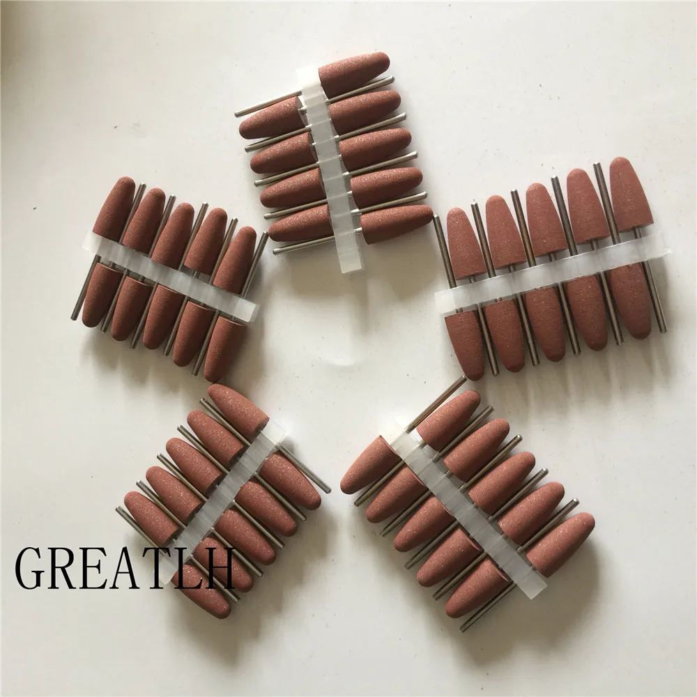 50 шт стоматологические Ассорти силиконовые полировальные инструменты 2,35 мм Алмазная Полировка Боры коричневый
