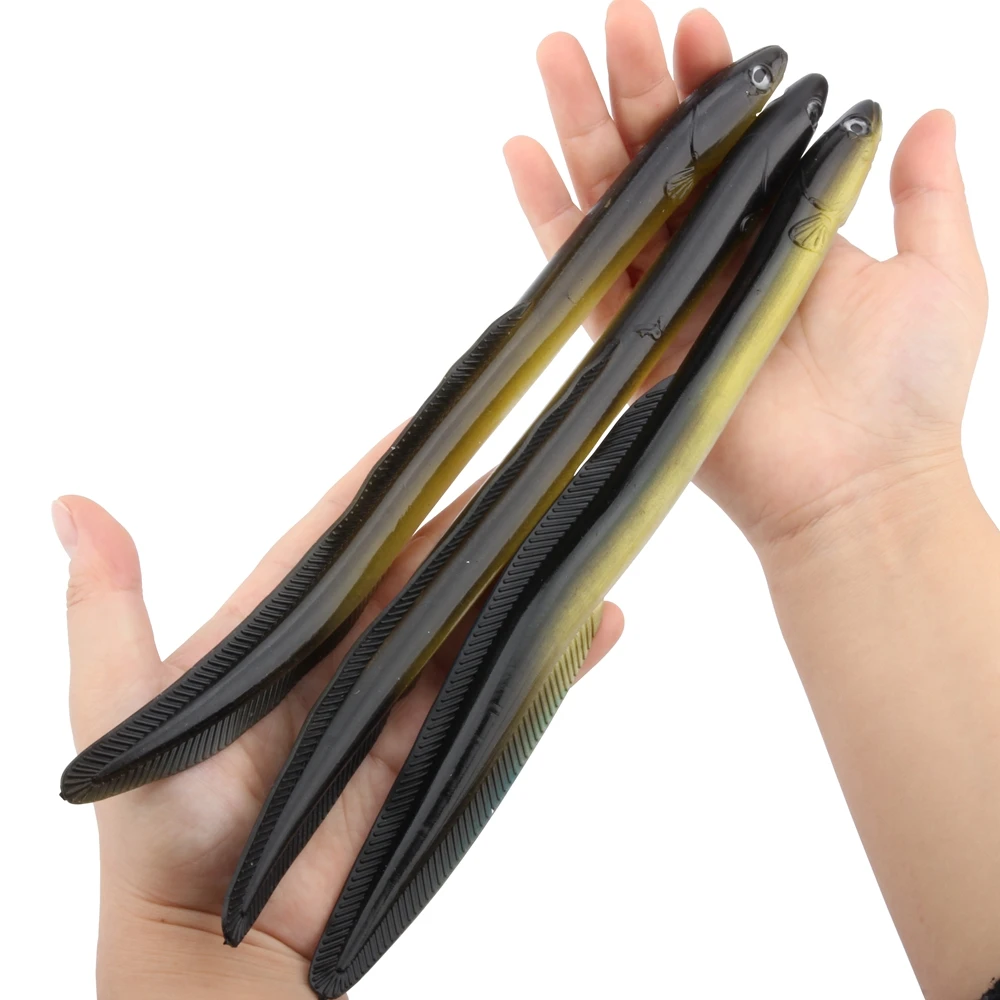 Spinpoler 58.8g 29.5cm Electric Eel Soft Bait Loach Eel Fishing Lure Silicone Artificiali Pesca Fishing Products China 1 Pieces s (2)