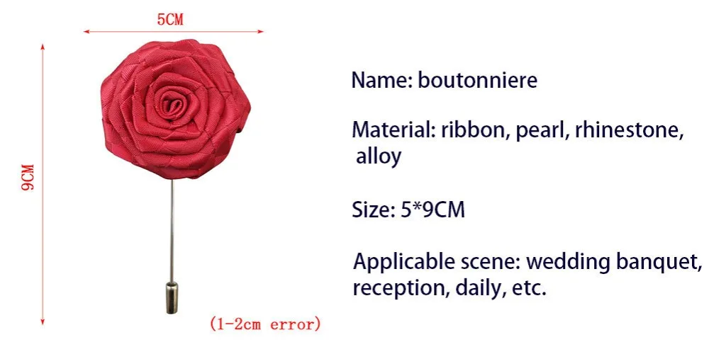 Дешево, ручная работа, с шелковой лентой жениха Бутоньерка Свадебный корсаж и бутоньерки розового лепестка, цветок для Для мужчин выпуск Выпускной XH0012A